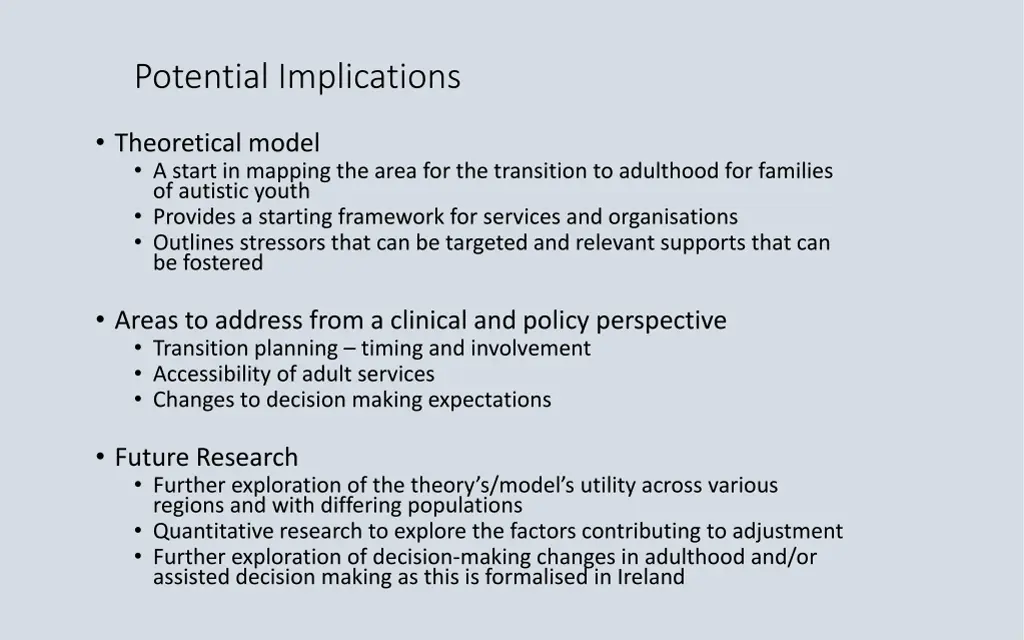 potential implications