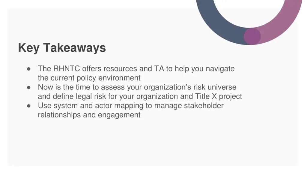 key takeaways
