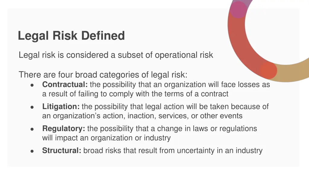 legal risk defined