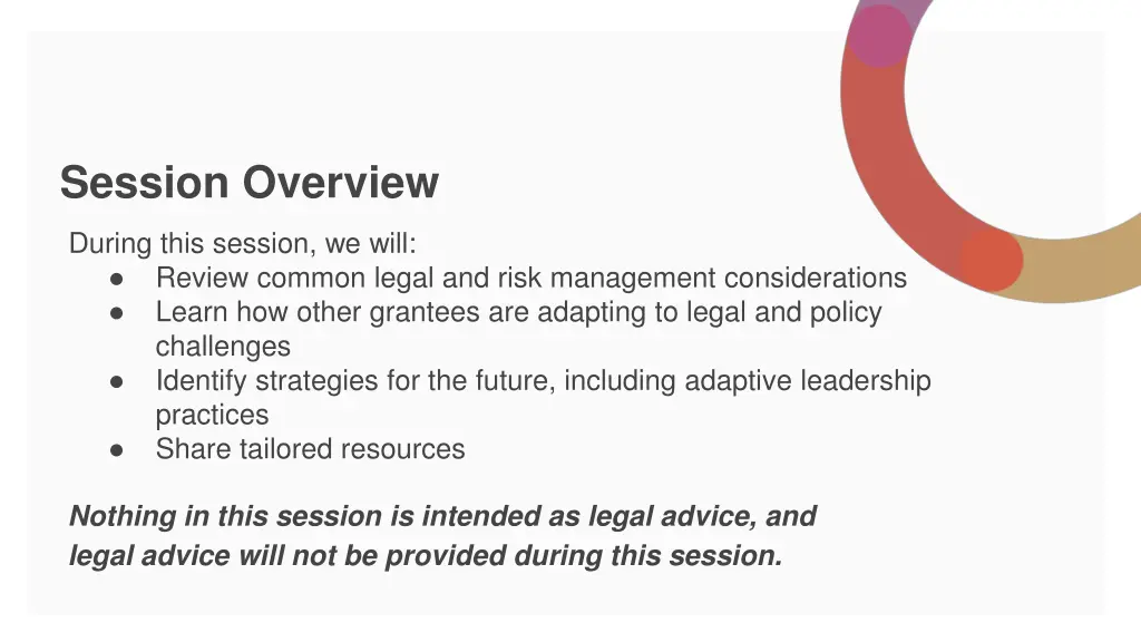 session overview