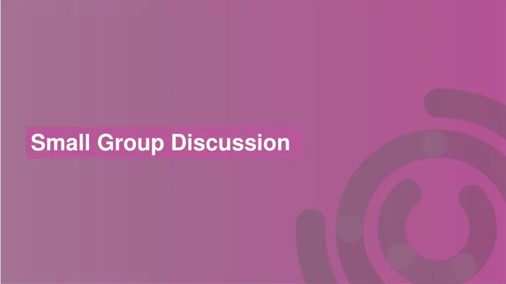 small group discussion