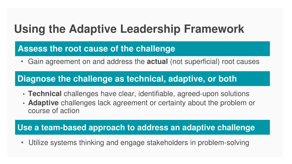 using the adaptive leadership framework 2