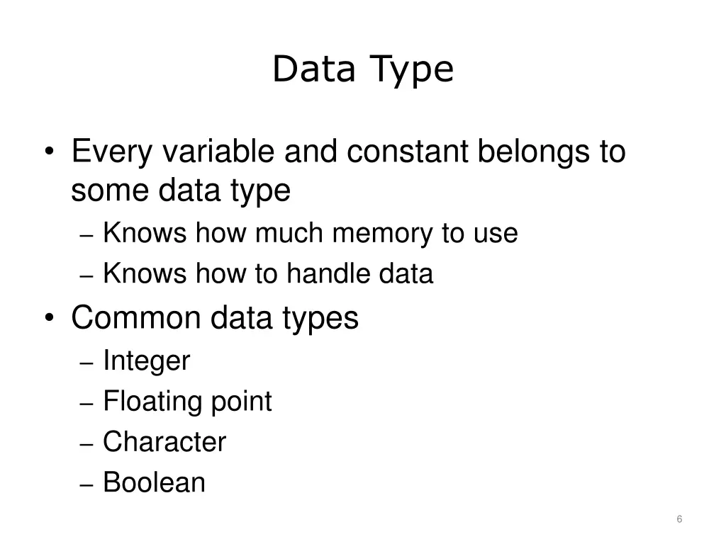 data type