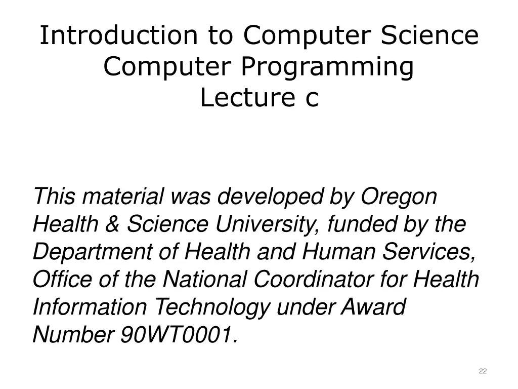 introduction to computer science computer