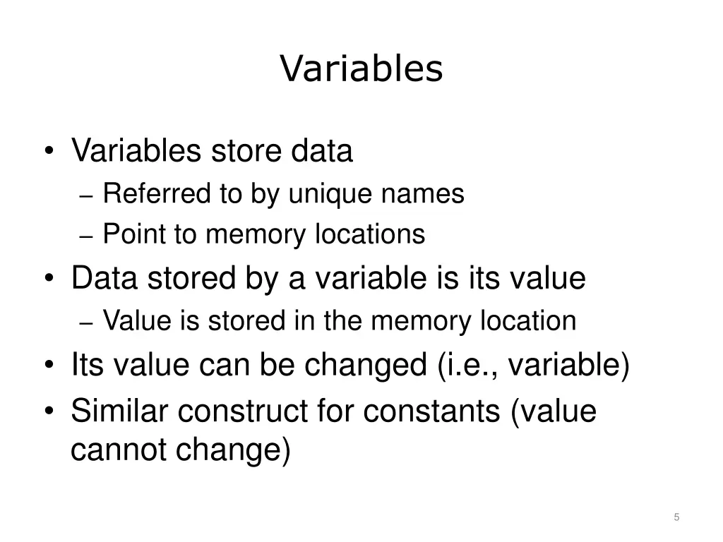variables