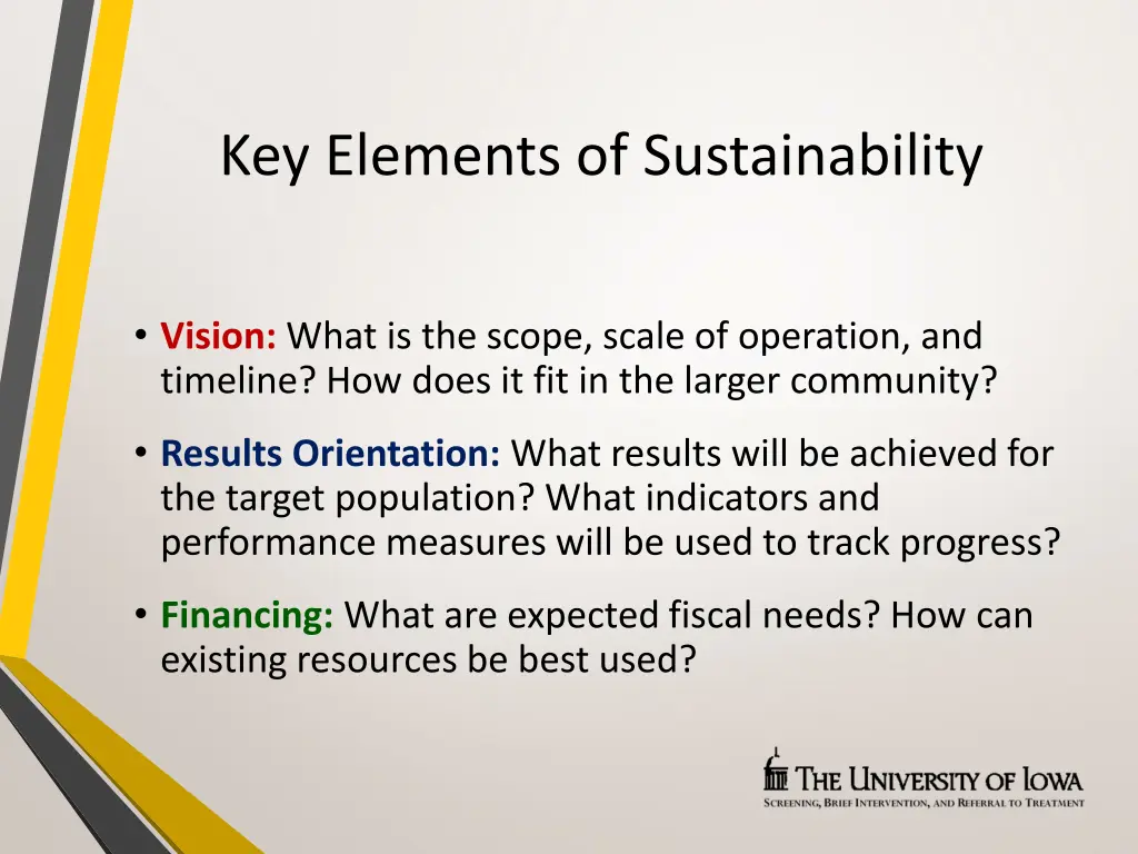 key elements of sustainability
