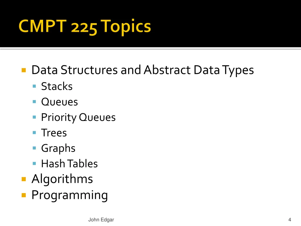 data structures and abstract data types stacks