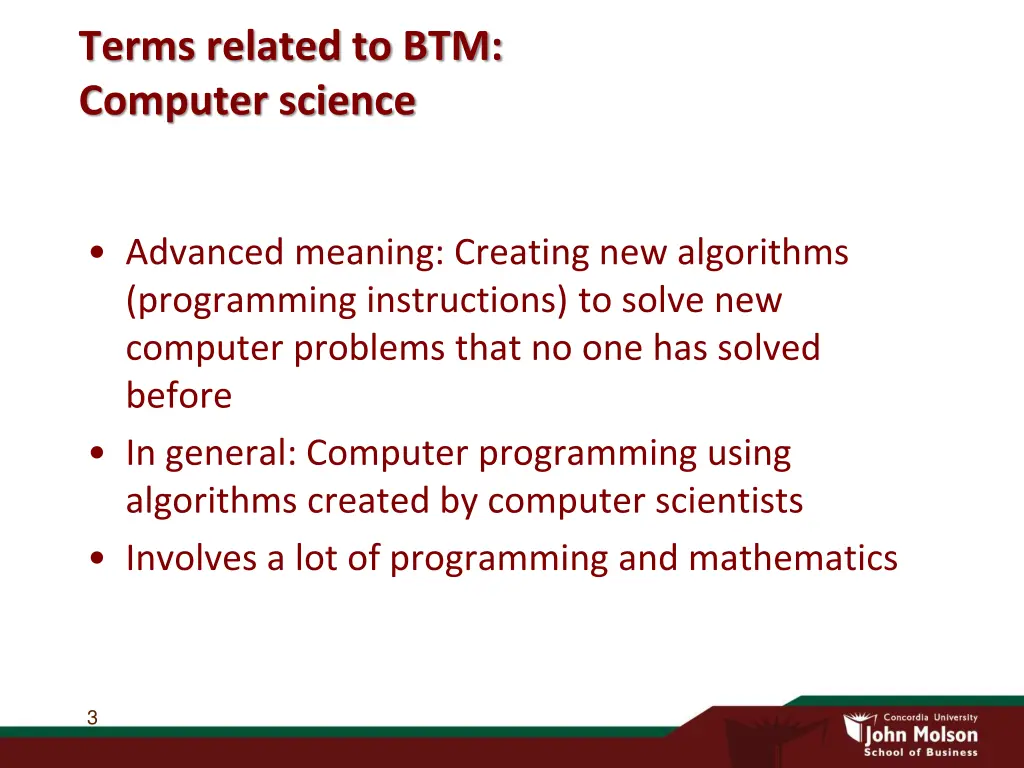 terms related to btm computer science