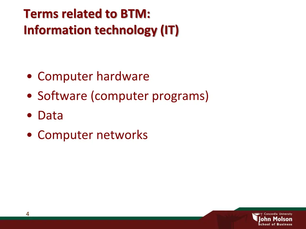 terms related to btm information technology it