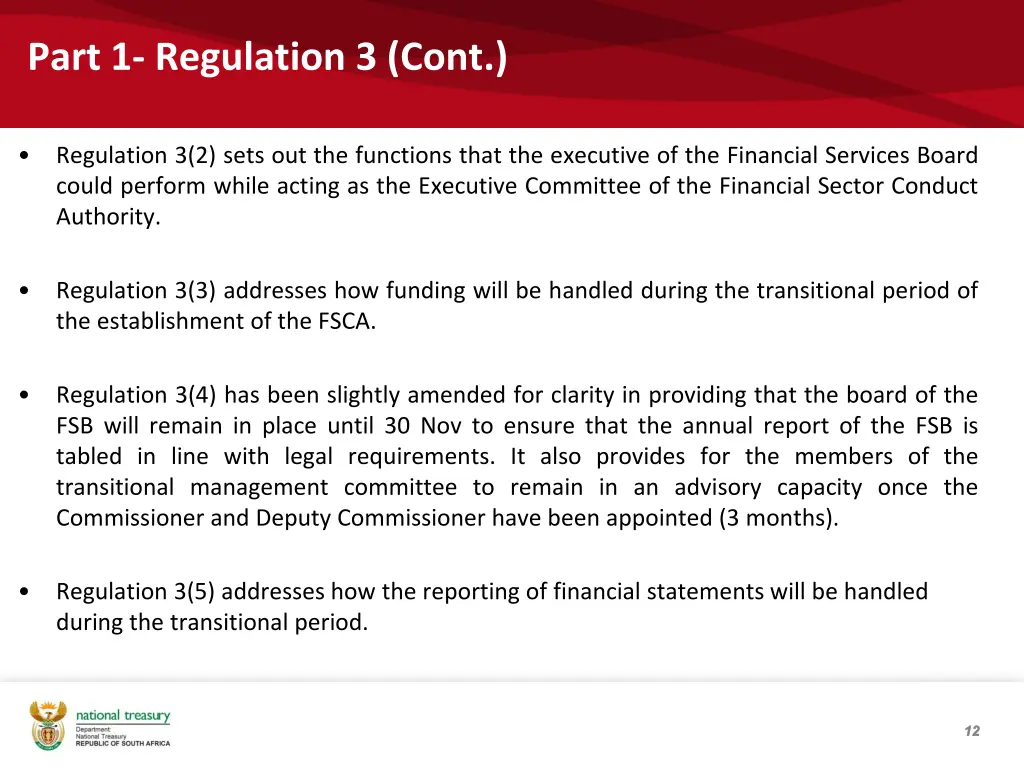 part 1 regulation 3 cont