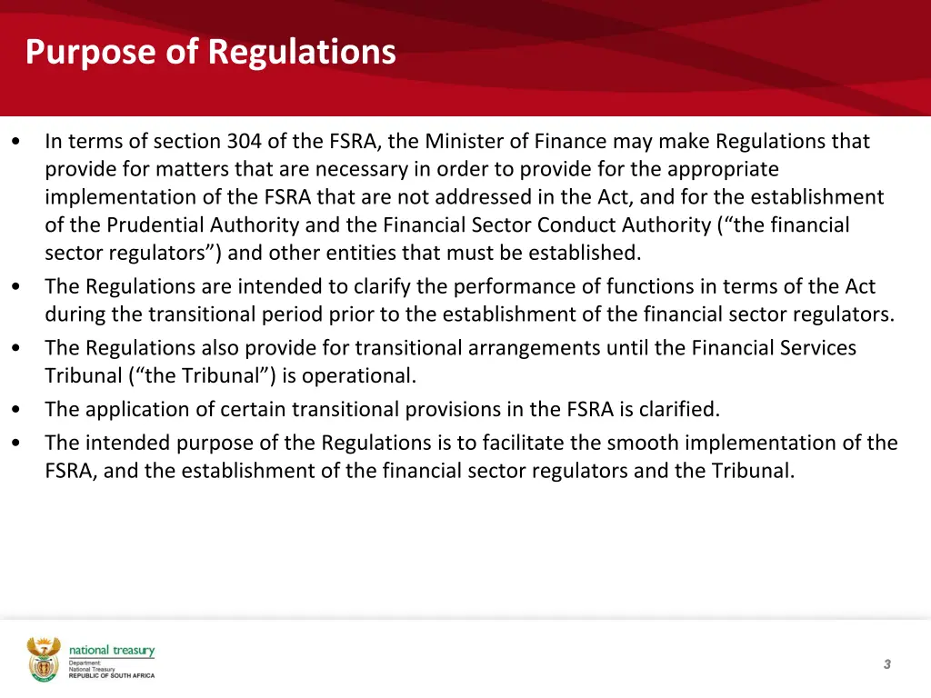 purpose of regulations