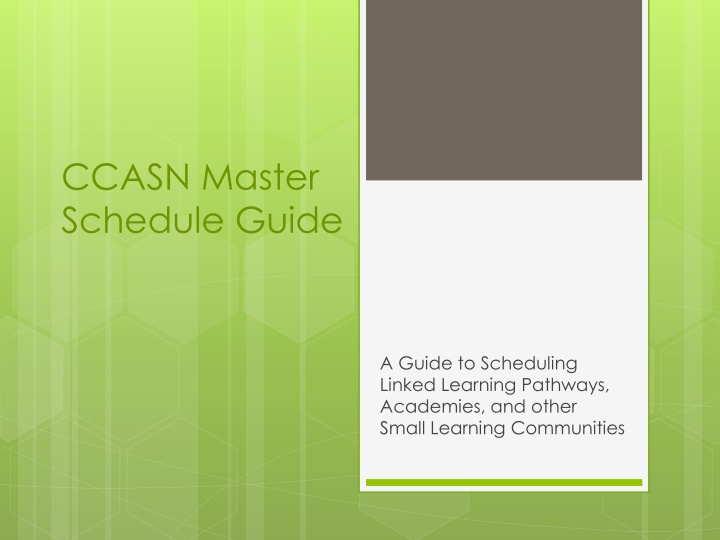 ccasn master schedule guide