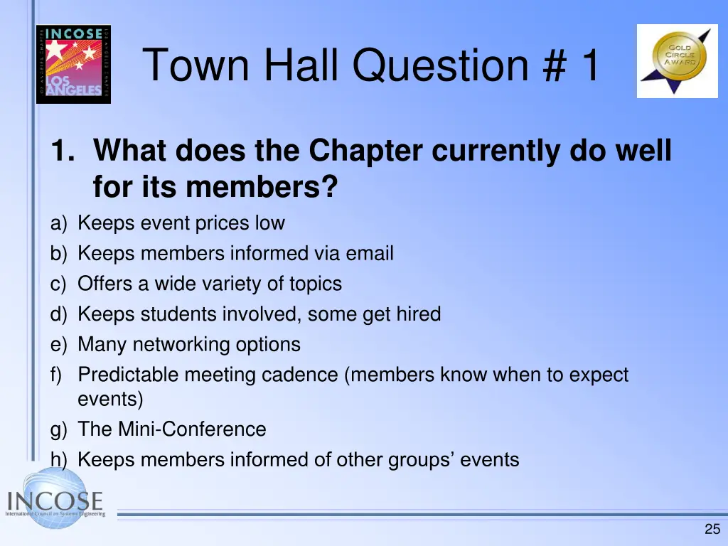 town hall question 1