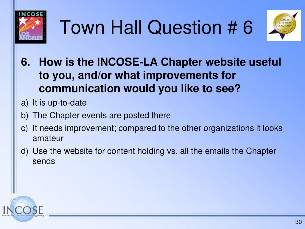 town hall question 6