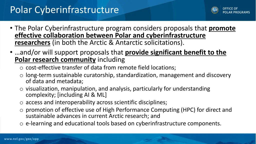 polar cyberinfrastructure