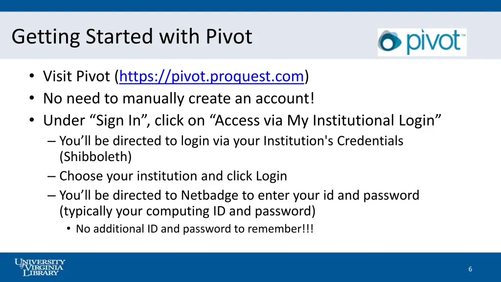 getting started with pivot