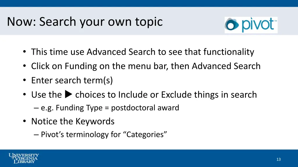 now search your own topic