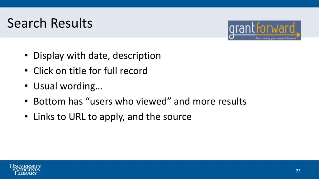 search results