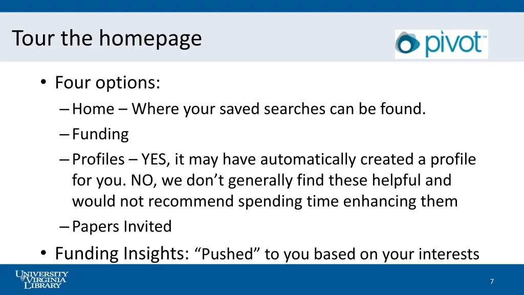 tour the homepage