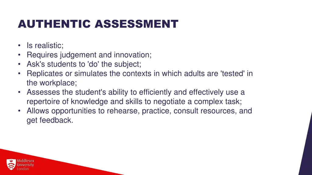 authentic assessment