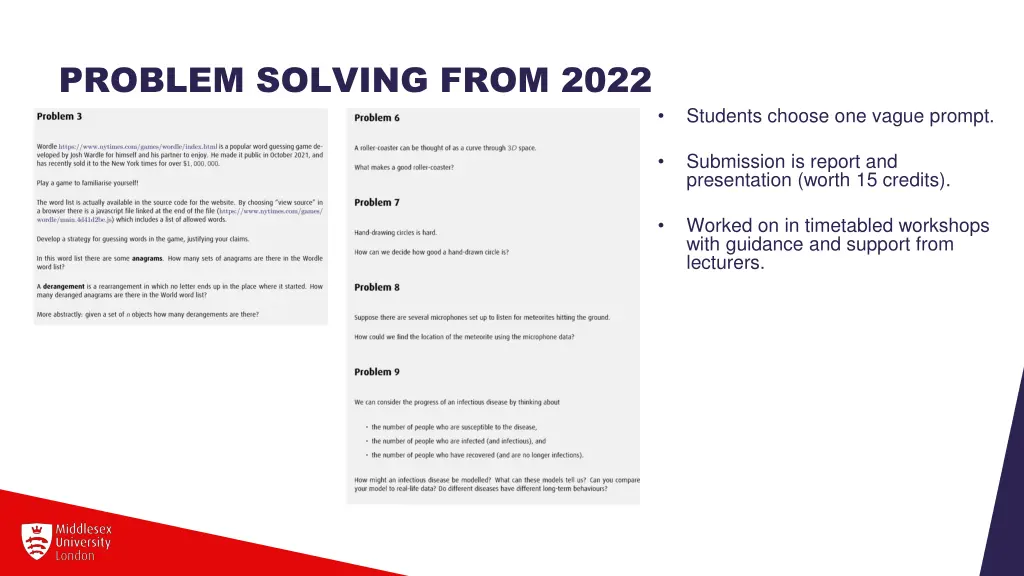 problem solving from 2022