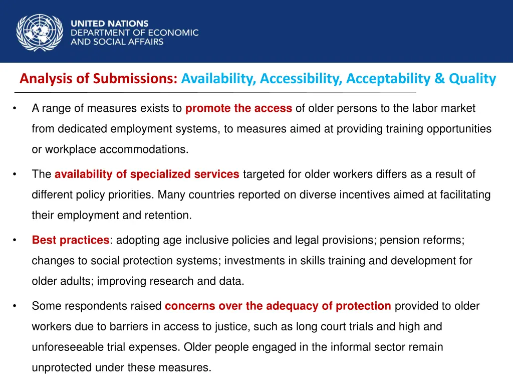 analysis of submissions availability