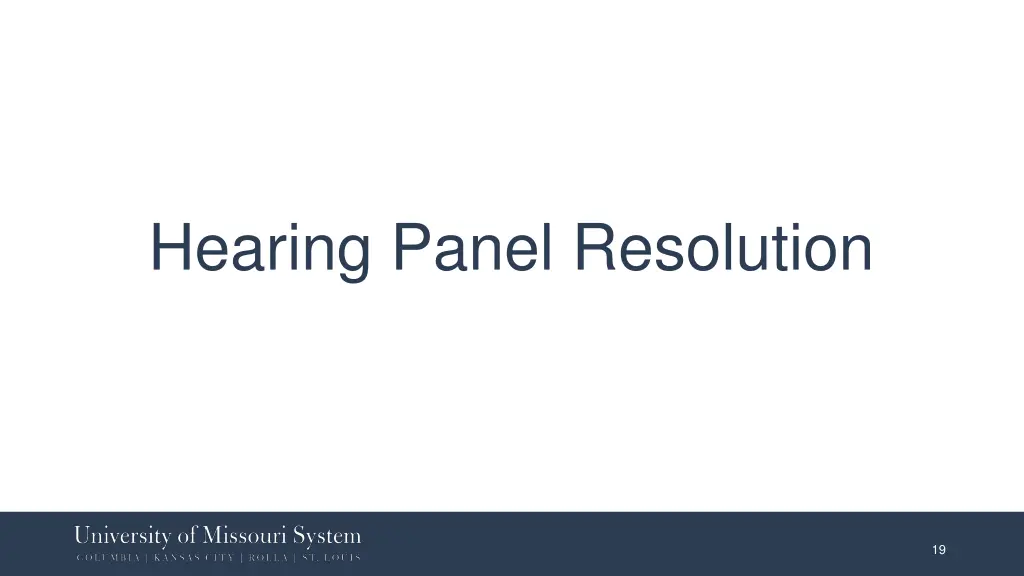 hearing panel resolution
