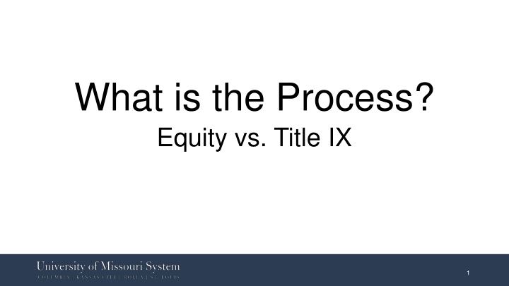 what is the process equity vs title ix