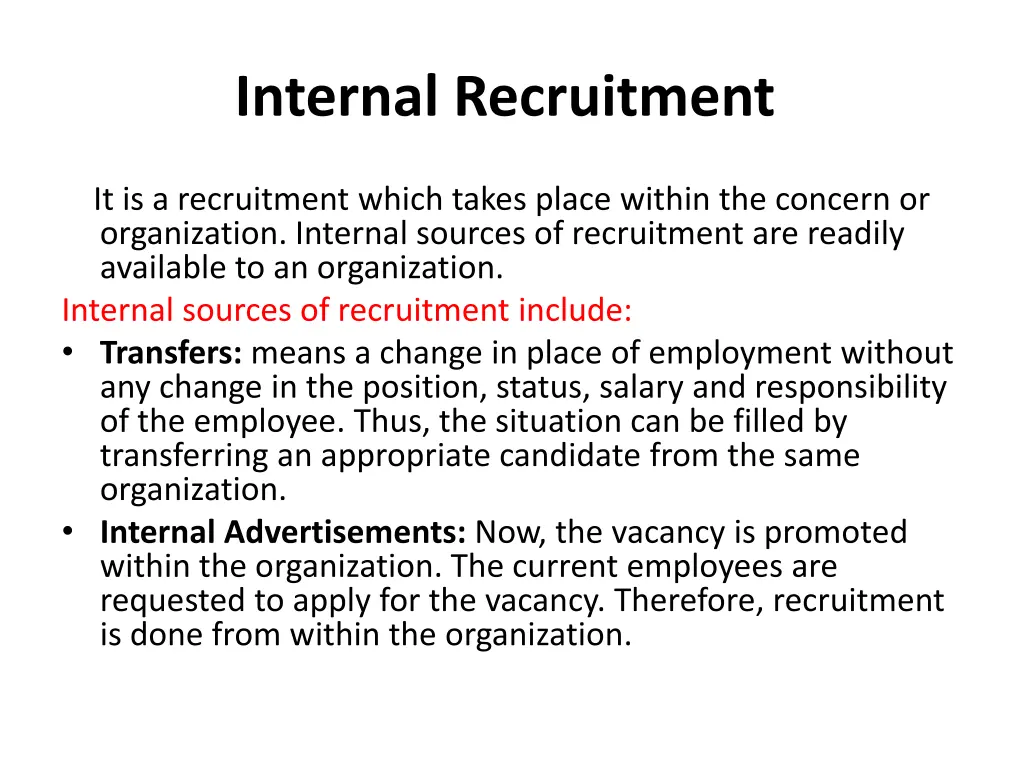 internal recruitment