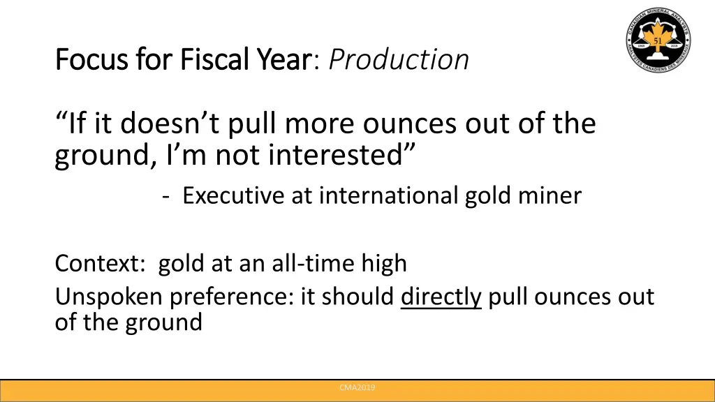 focus for fiscal year focus for fiscal year