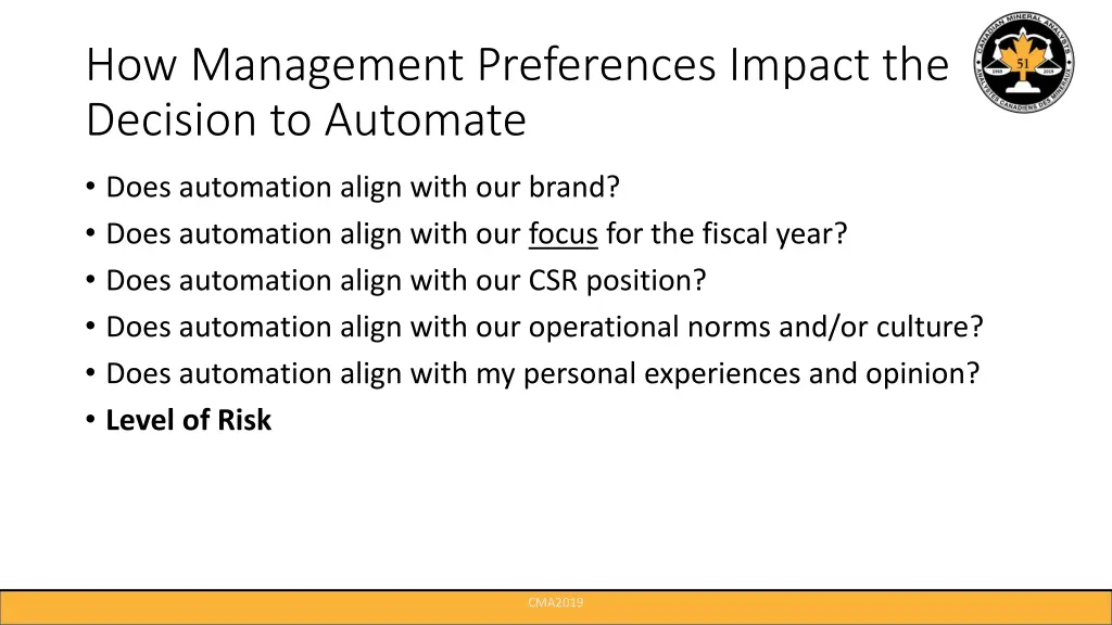 how management preferences impact the decision