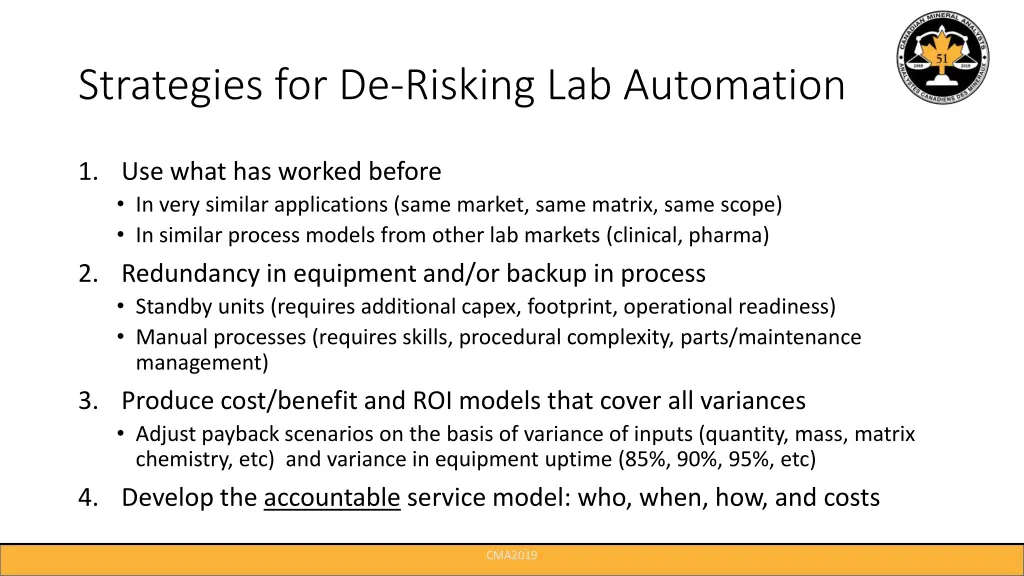 strategies for de risking lab automation