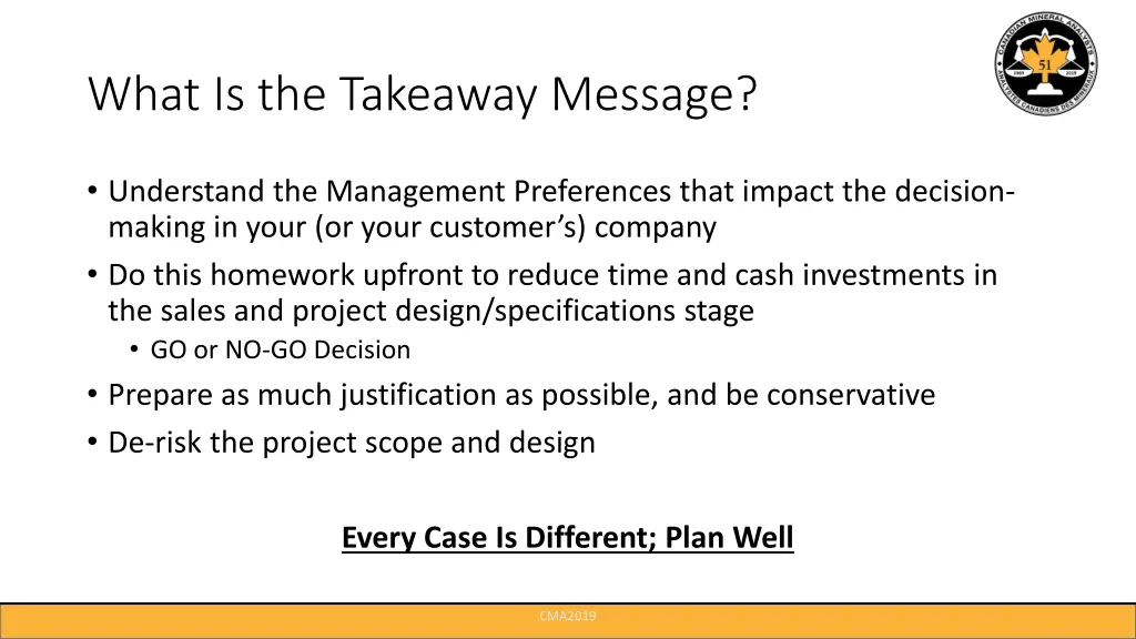 what is the takeaway message