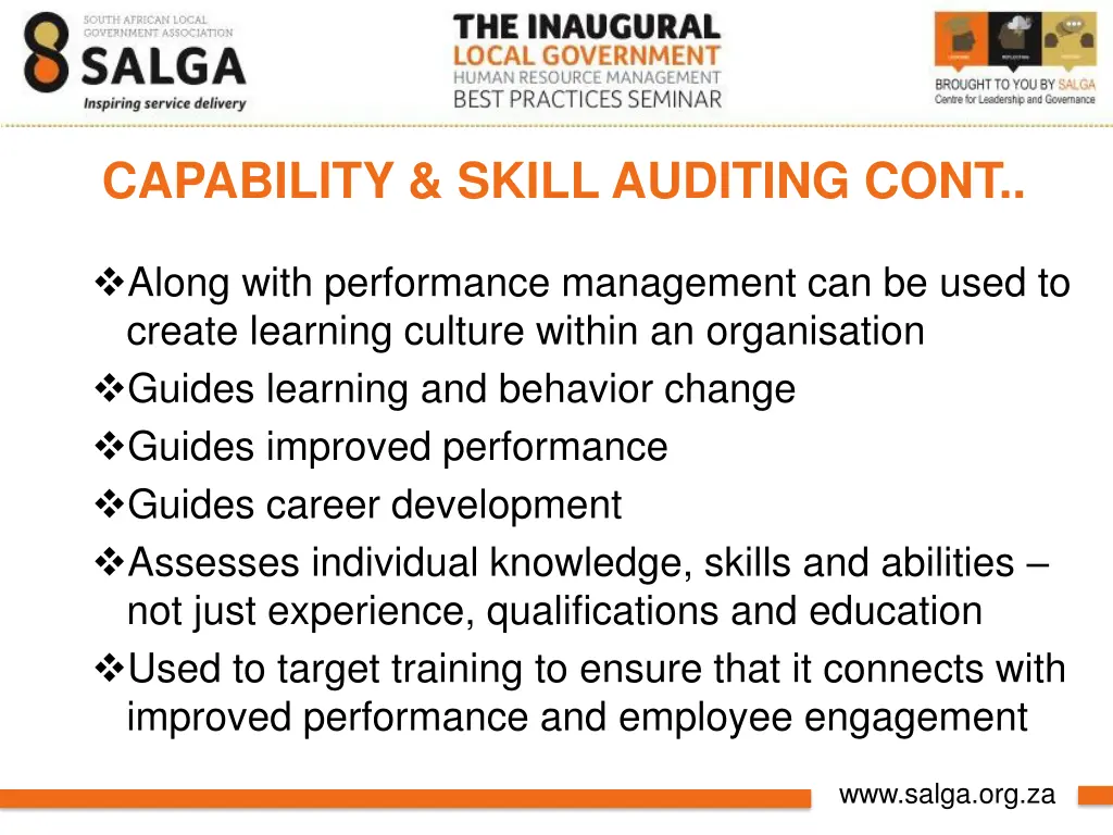 capability skill auditing cont