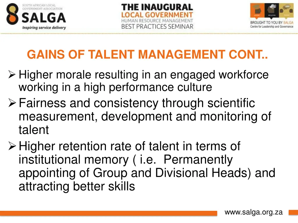 gains of talent management cont