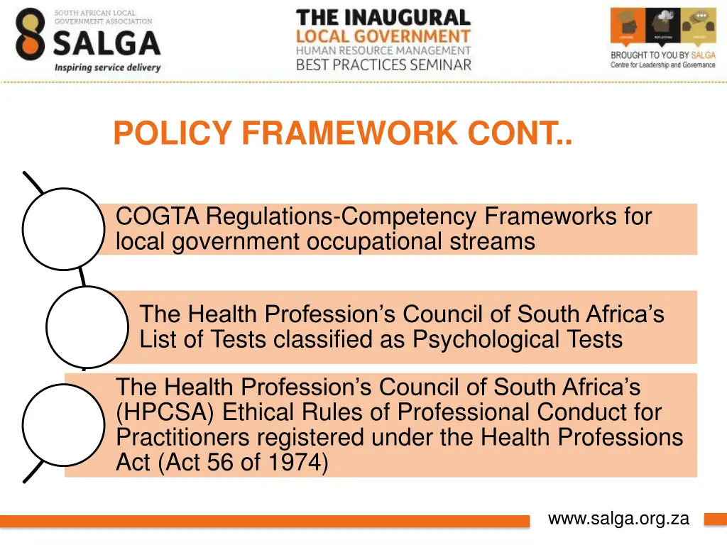policy framework cont