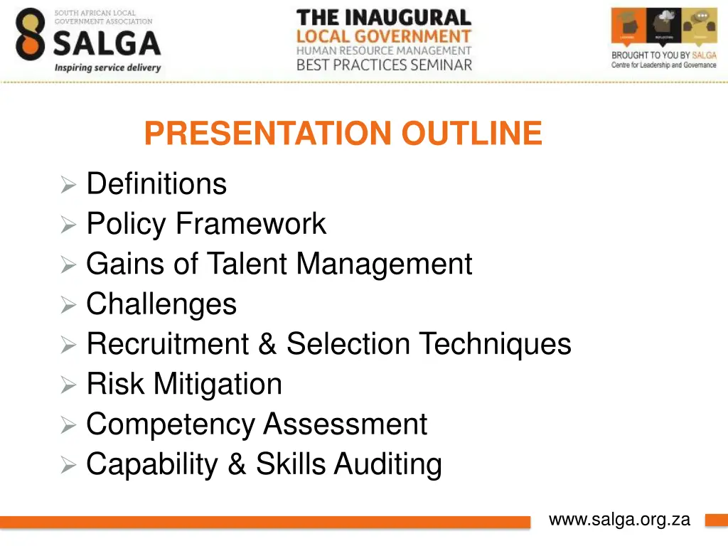 presentation outline definitions policy framework