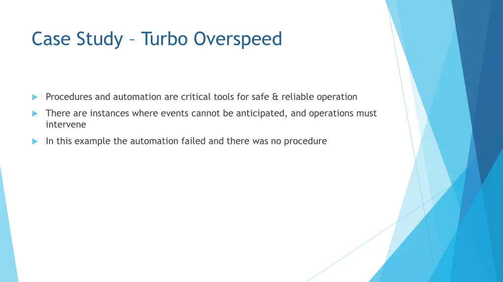 case study turbo overspeed