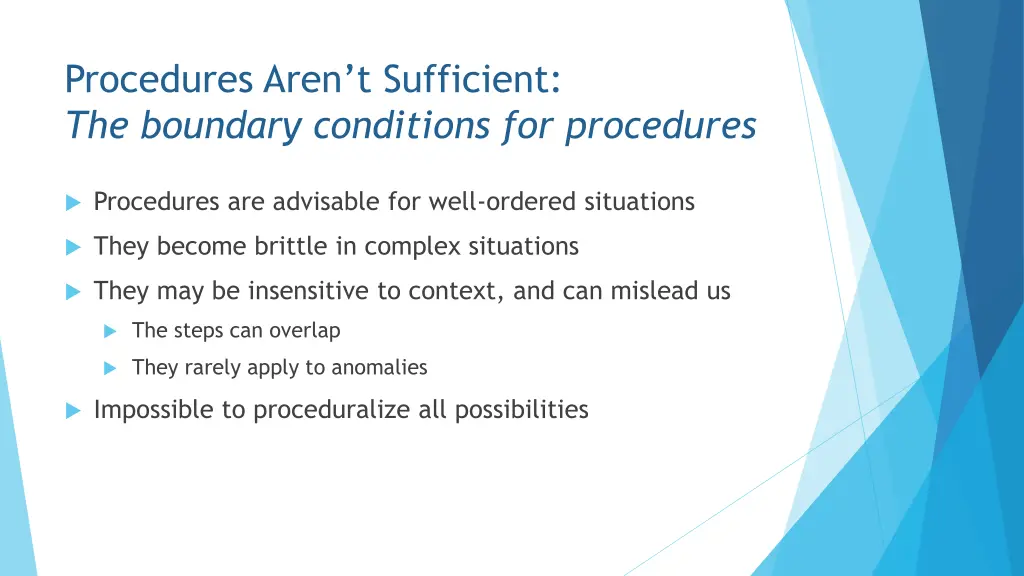 procedures aren t sufficient the boundary