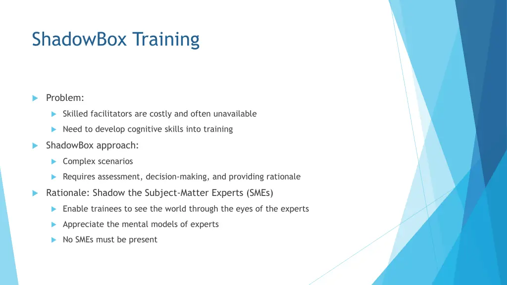 shadowbox training