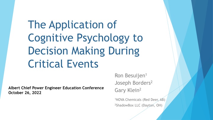the application of cognitive psychology