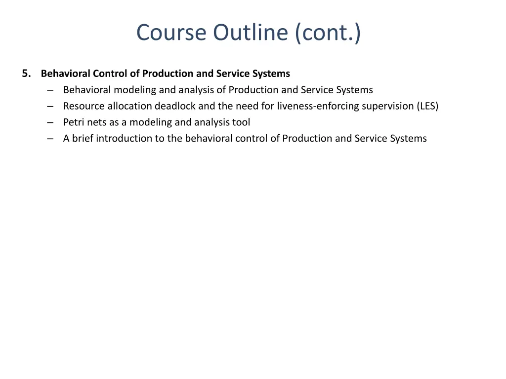 course outline cont 1
