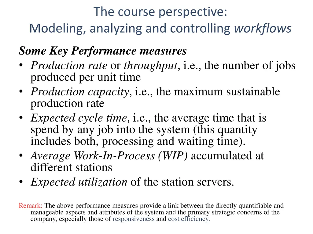 the course perspective modeling analyzing