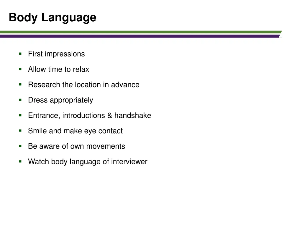body language