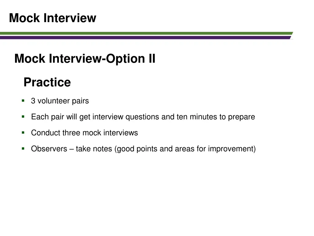 mock interview 1
