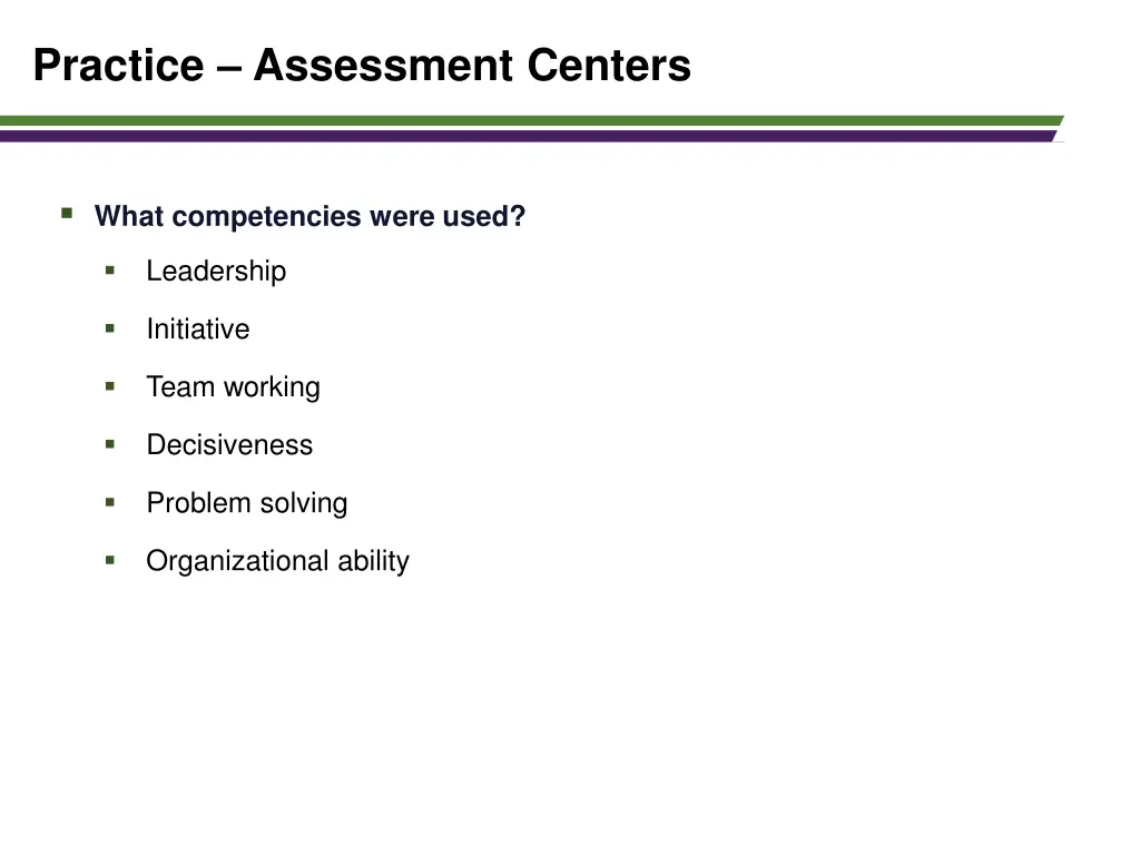 practice assessment centers 1