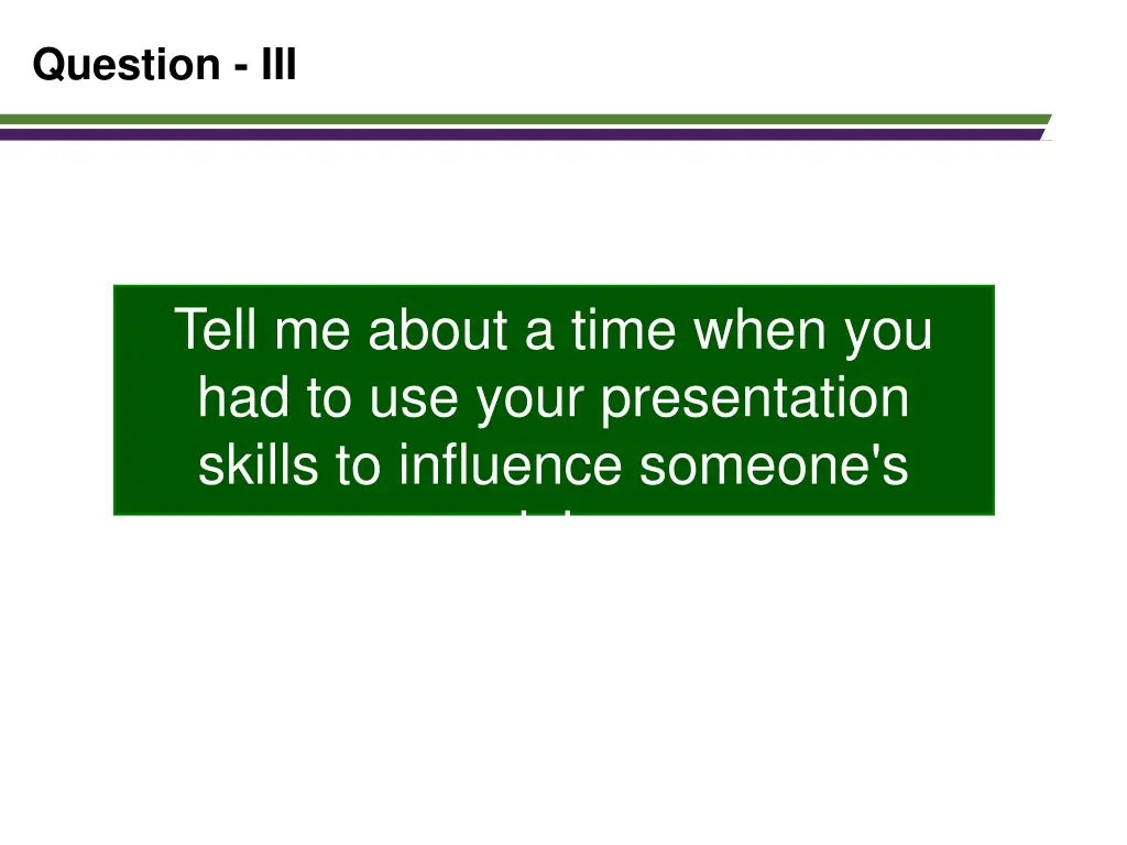 question iii