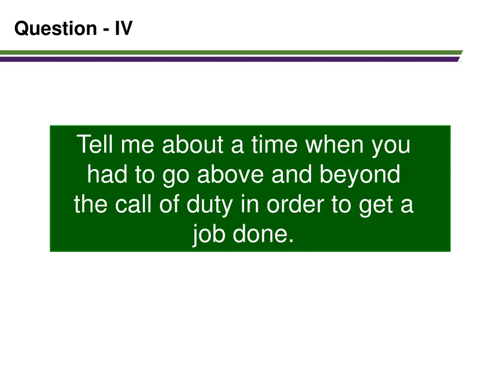 question iv