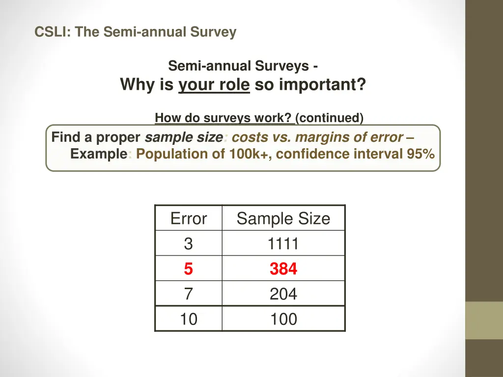 csli the semi annual survey 3