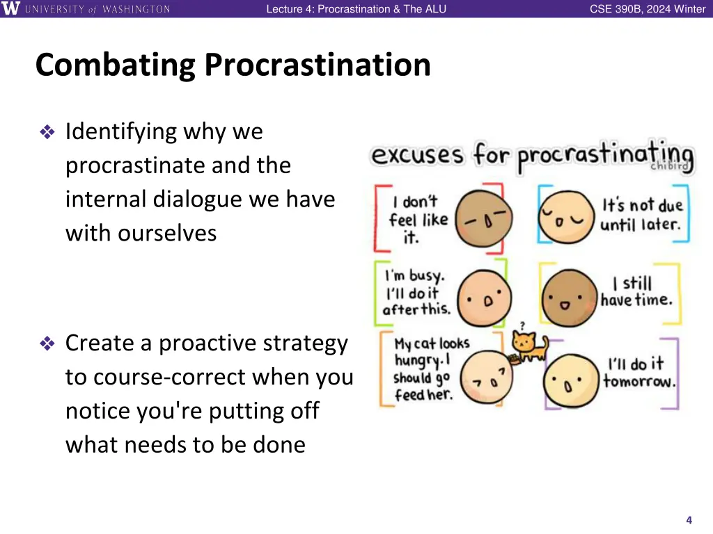 lecture 4 procrastination the alu 2